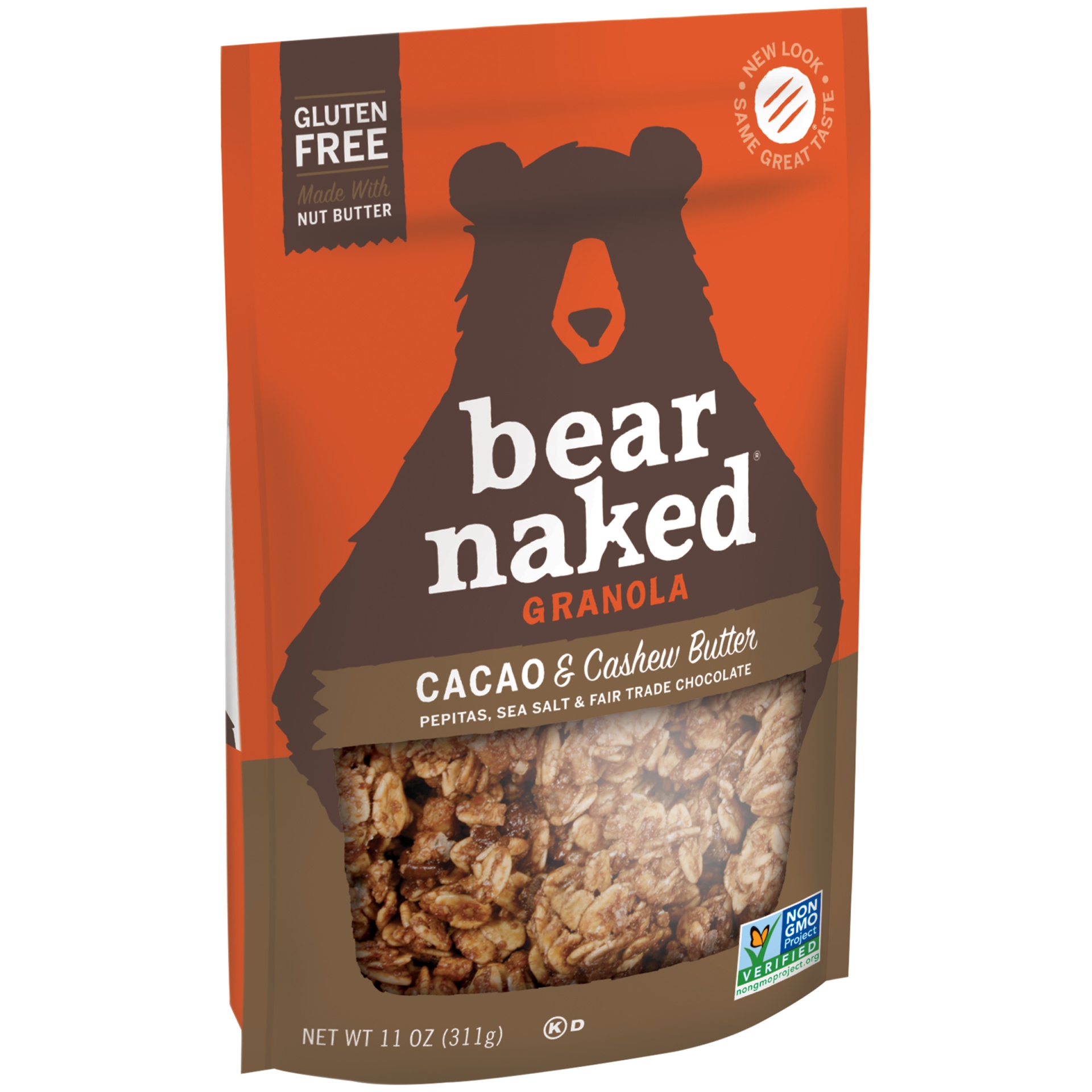 slide 1 of 1, Bear Naked Cacao & Cashew Butter Soft-Baked Granola, 11 oz