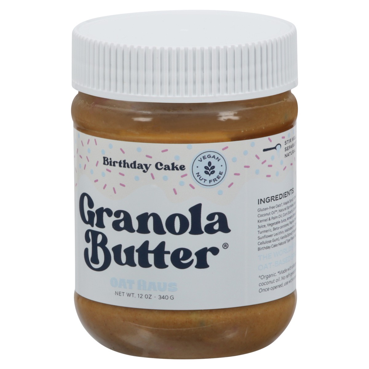 slide 9 of 9, Oat Haus Birthday Cake Granola Butter, 12 oz