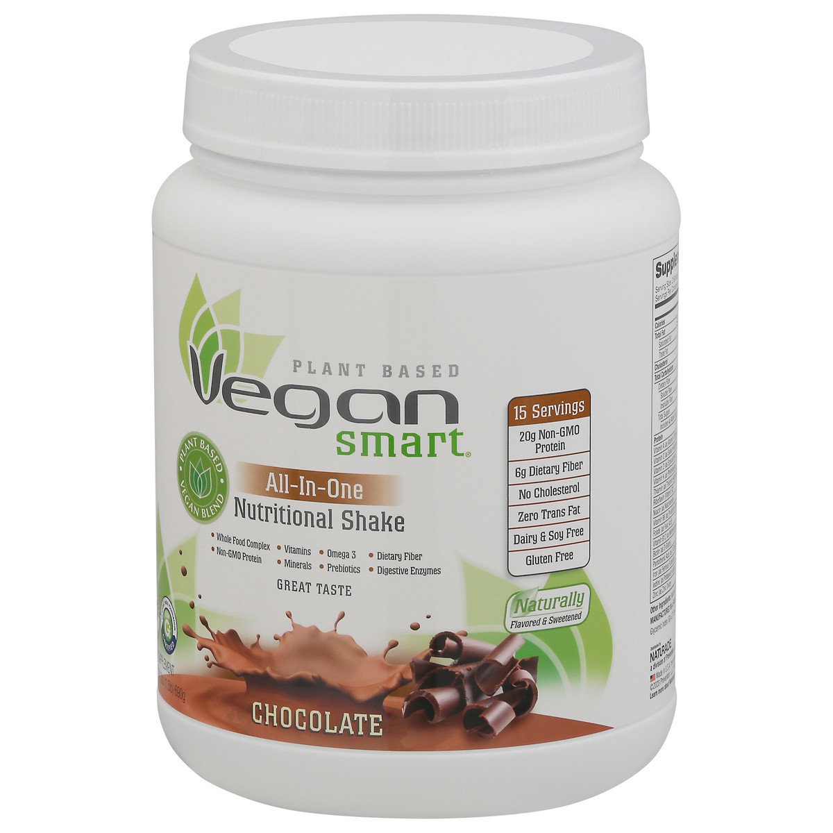 slide 3 of 9, Naturade VeganSmart All-In-One Plant Based Nutritional Shake - Chocolate - 24.3oz, 24.3 oz