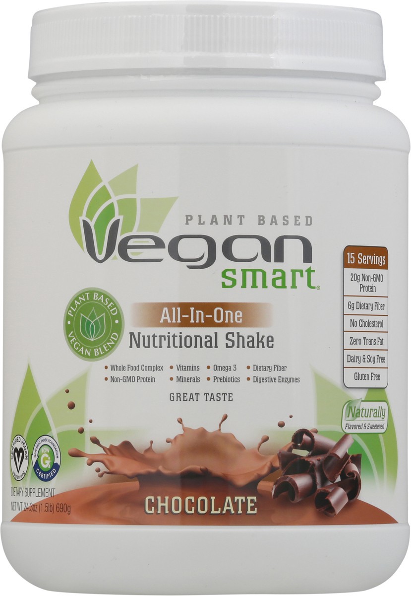 slide 6 of 9, Naturade VeganSmart All-In-One Plant Based Nutritional Shake - Chocolate - 24.3oz, 24.3 oz