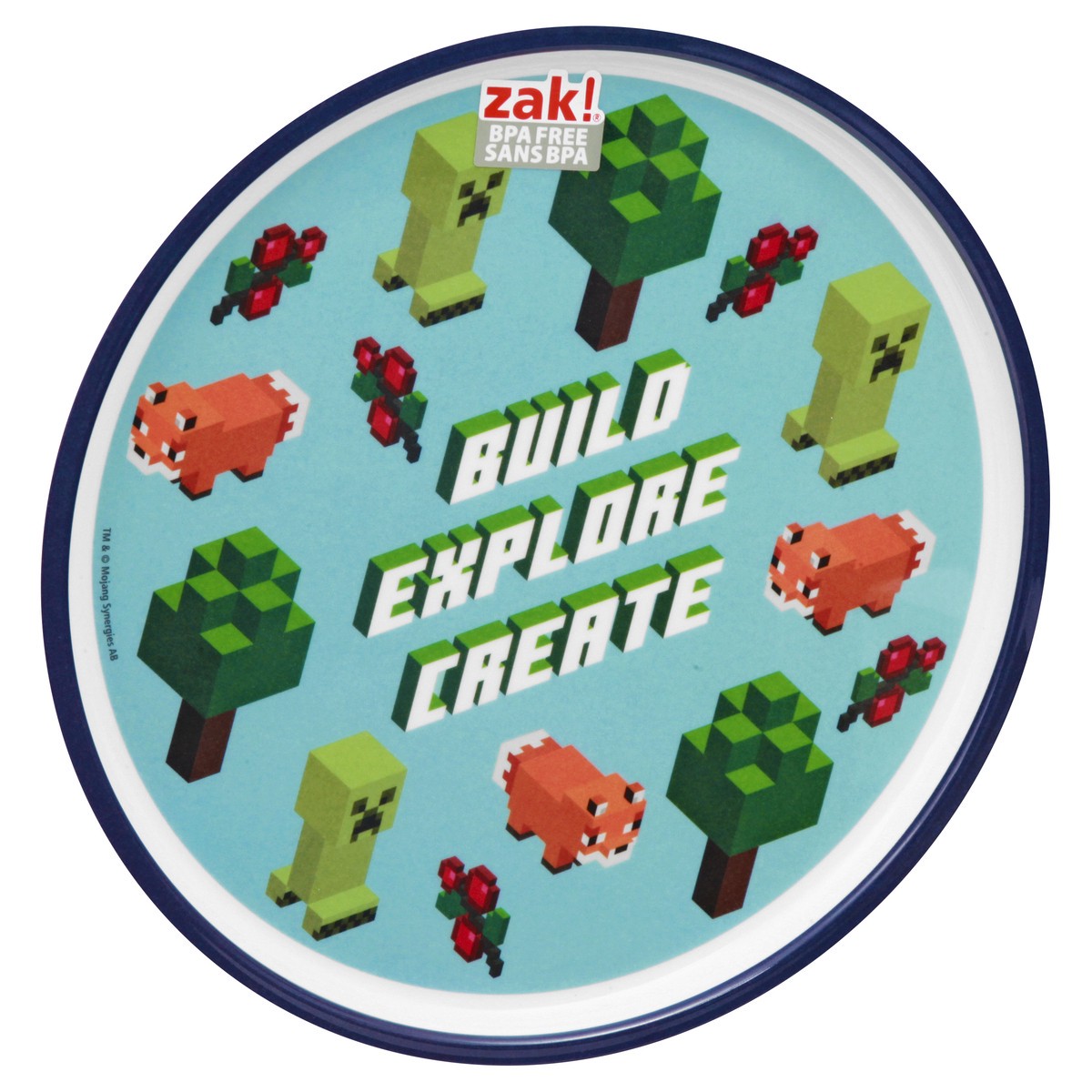 slide 2 of 9, Zak! Designs Zak Minecraft 8 Inch Plate, 1 ct