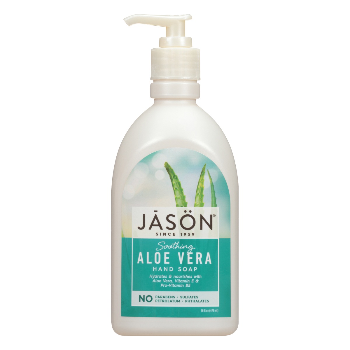 slide 1 of 1, Jason Aloe Vera Soothing Hand Soap 16 oz, 16 oz