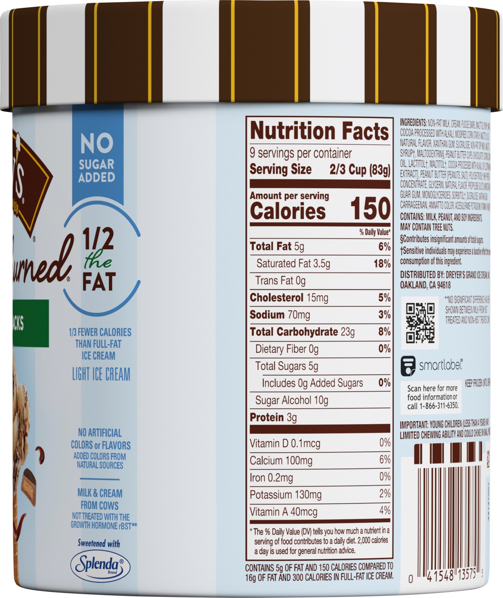 Edy'S Slow Churned Fudge Tracks Light Ice Cream 48 oz Shipt