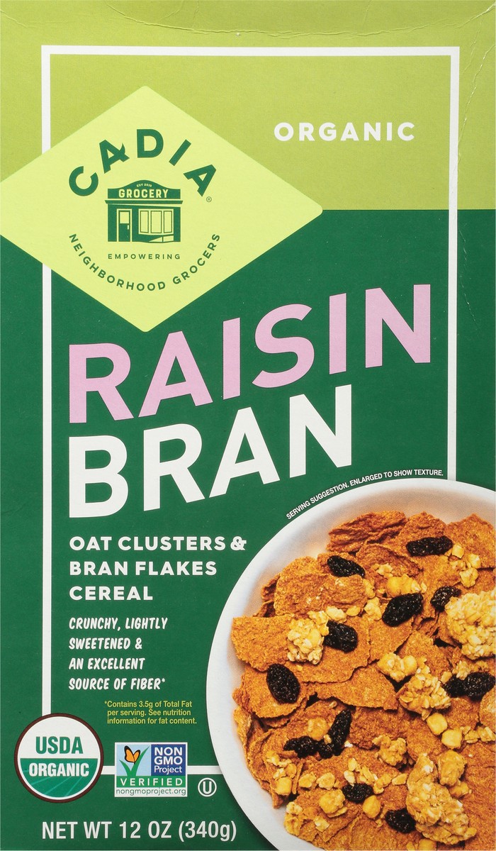 slide 7 of 12, Cadia Cereal, Organic, Raisin Bran 12 Oz, 12 oz
