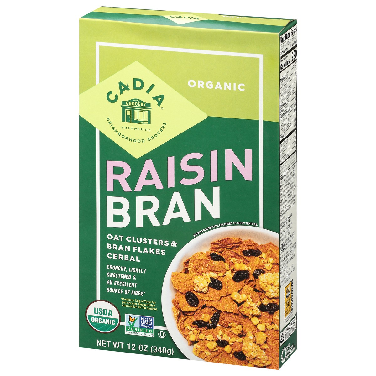 slide 10 of 12, Cadia Cereal, Organic, Raisin Bran 12 Oz, 12 oz