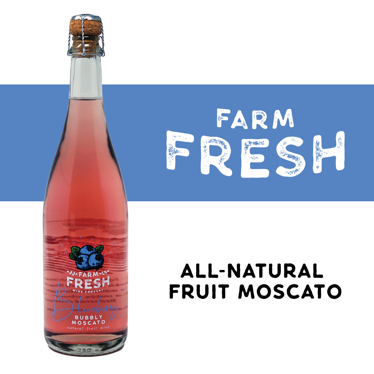 slide 1 of 13, Farm Fresh Blueberry Bubbly Moscato, 750 ml