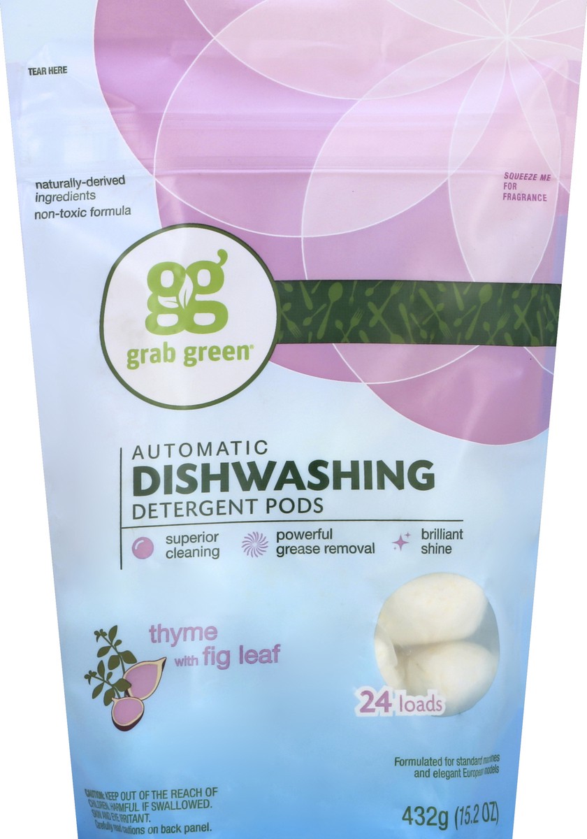 slide 2 of 2, Grab Green Dishwashing Detergent Pods 15.2 oz, 15.2 oz