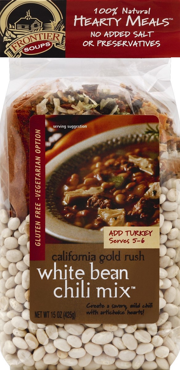 slide 4 of 5, Frontier Soups White Bean Chili Mix, 15 oz