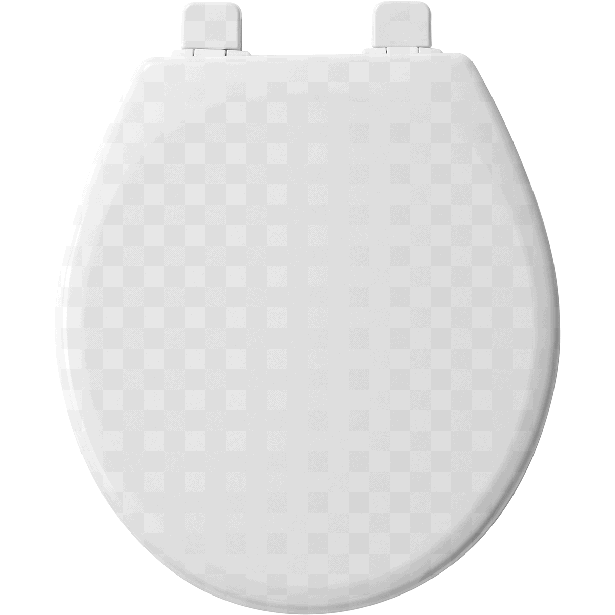 slide 1 of 5, Mayfair Whisper Sta-Tite Round Toilet Seat, White, 1 ct