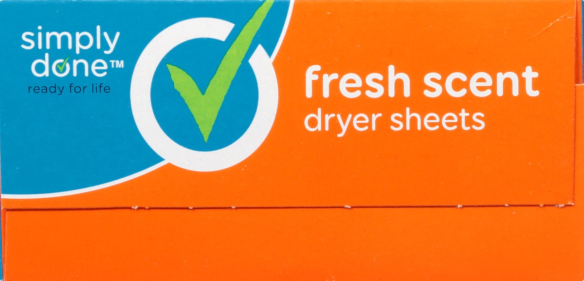 slide 5 of 14, Simply Done Fresh Scent Dryer Sheets, 80 ct