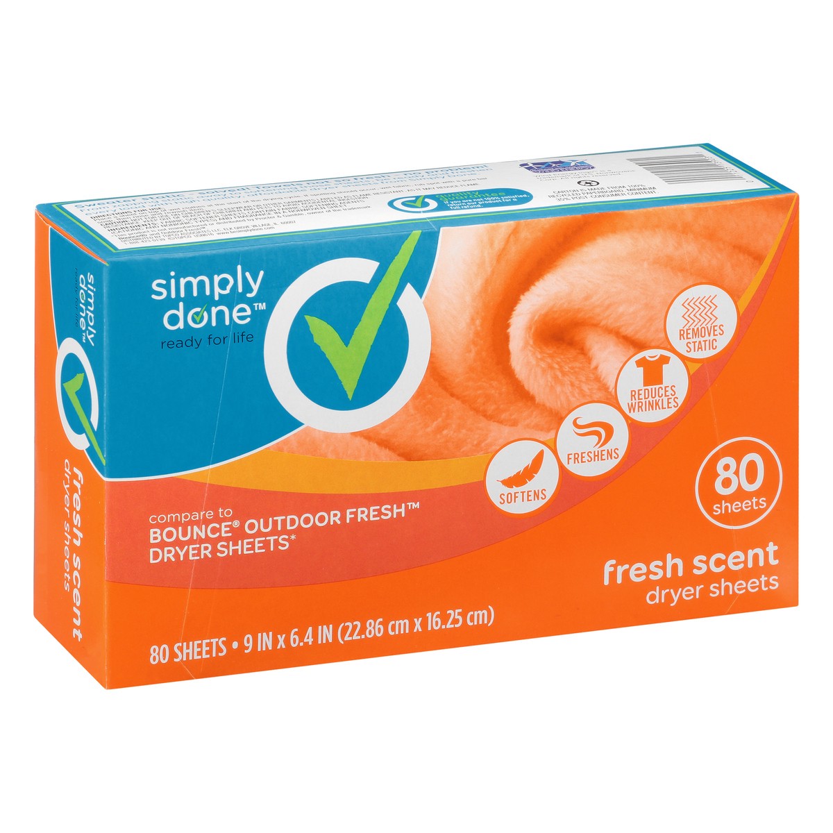 slide 7 of 14, Simply Done Fresh Scent Dryer Sheets, 80 ct