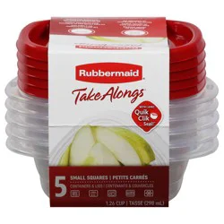 Rubbermaid Take Alongs Small Squares Containers & Lids 5 ea