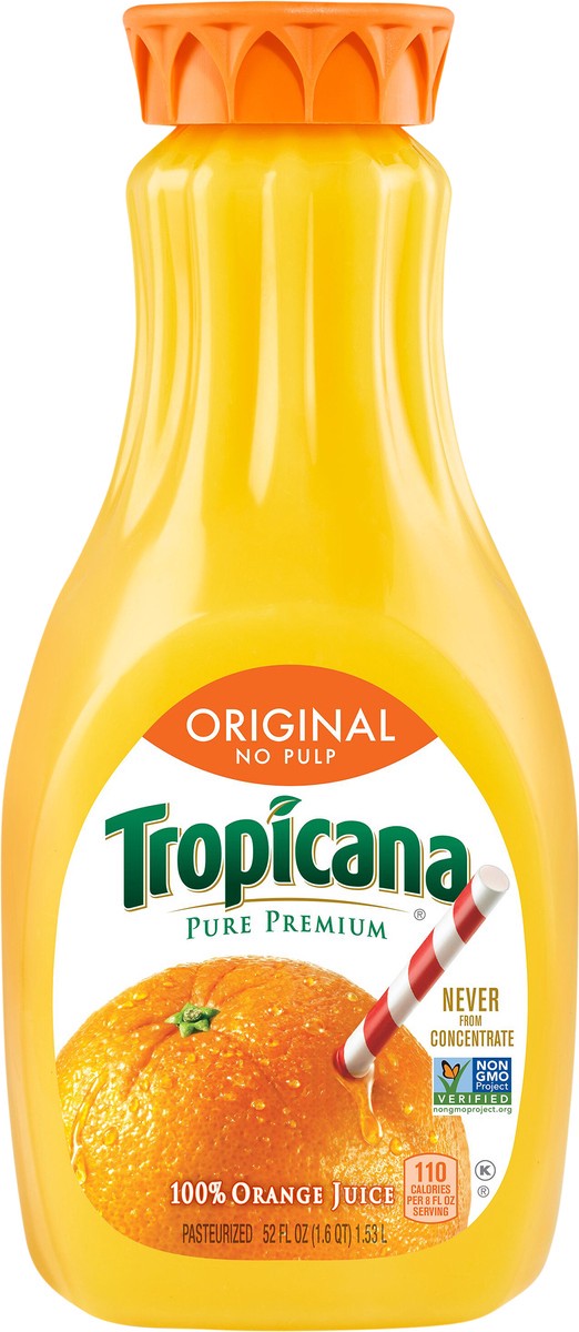 slide 2 of 8, Tropicana 100% Orange Juice, 128 oz