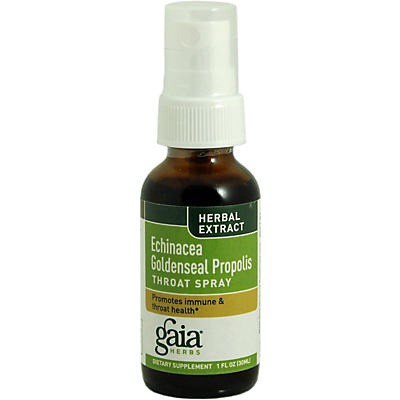slide 1 of 1, Gaia Herbs  Echinacea Goldenseal Propolis Throat Spray, 1 fl oz