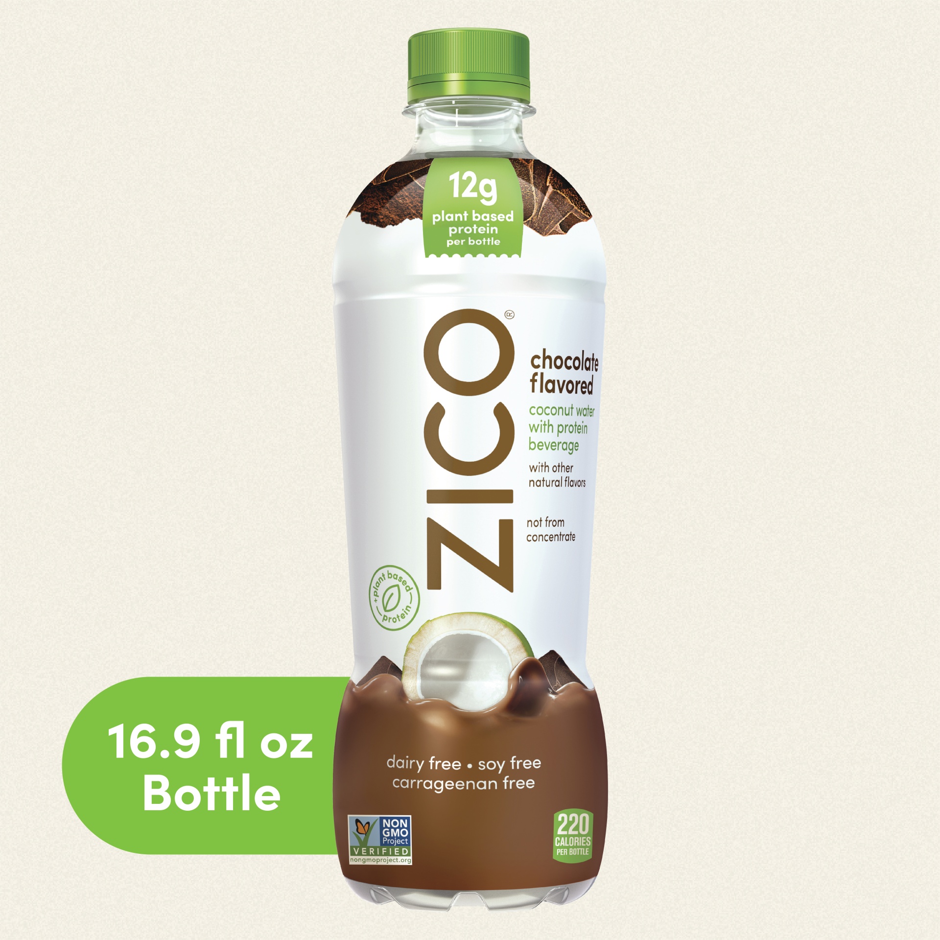 slide 1 of 1, Zico Chocolate Flavored Coconut Water with Protein, 16.9 oz