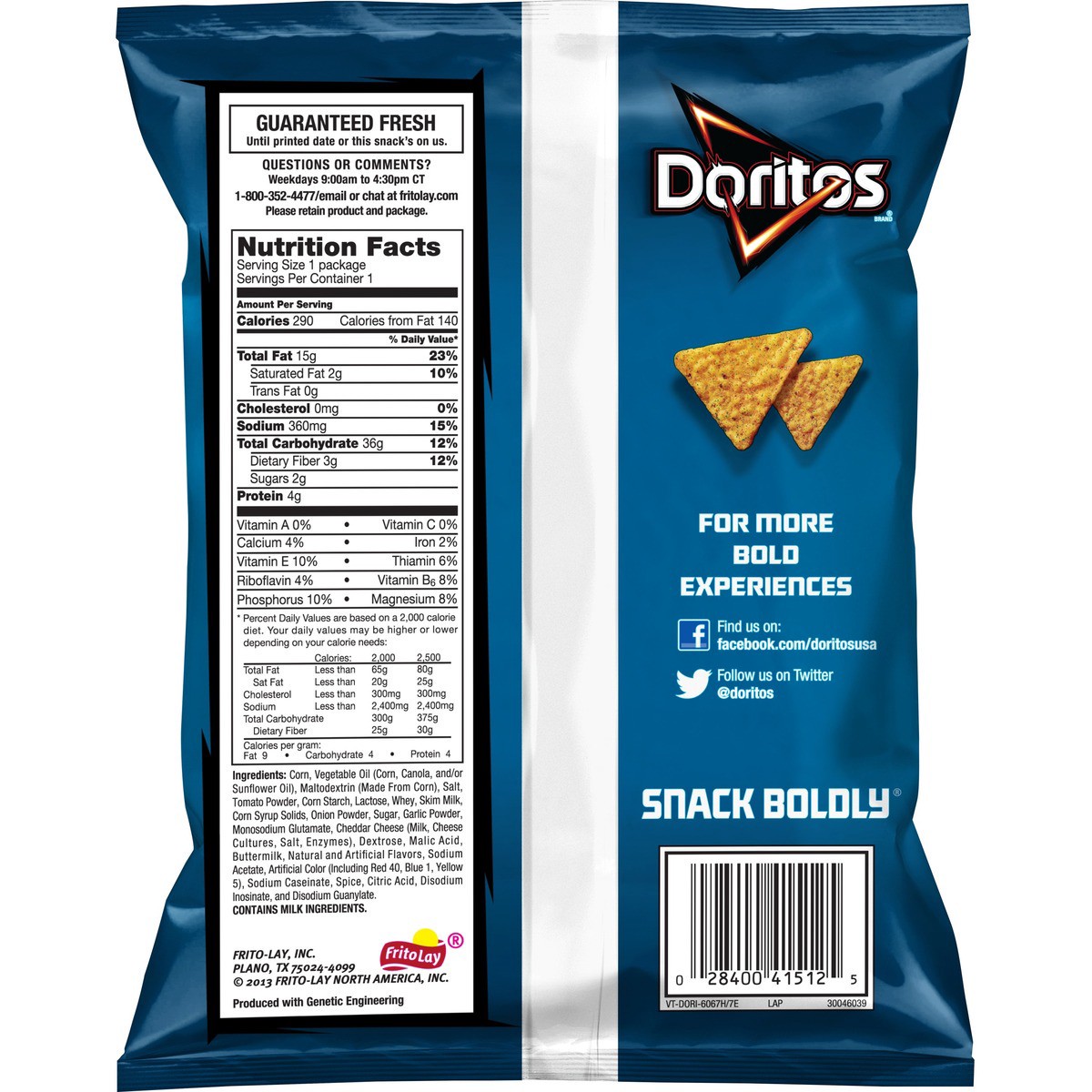 slide 2 of 5, Doritos Tortilla Chips, 2 oz