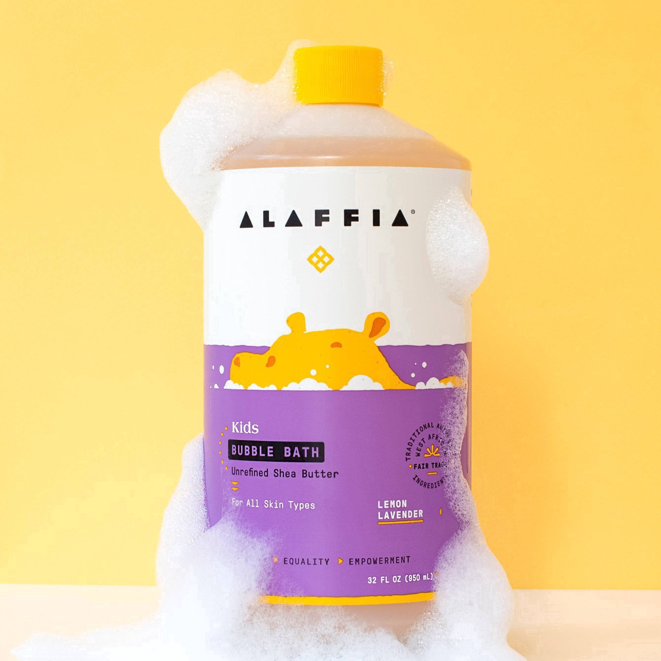 slide 10 of 25, Alaffia Kids Lemon Lavender Everyday Shea Bubble Bath, 32 fl oz