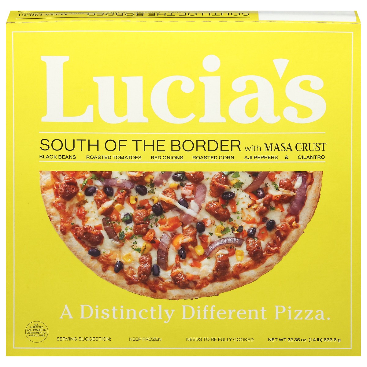 slide 3 of 15, Lucia's Masa Crust South of the Border Pizza 22.35 oz, 22.35 oz