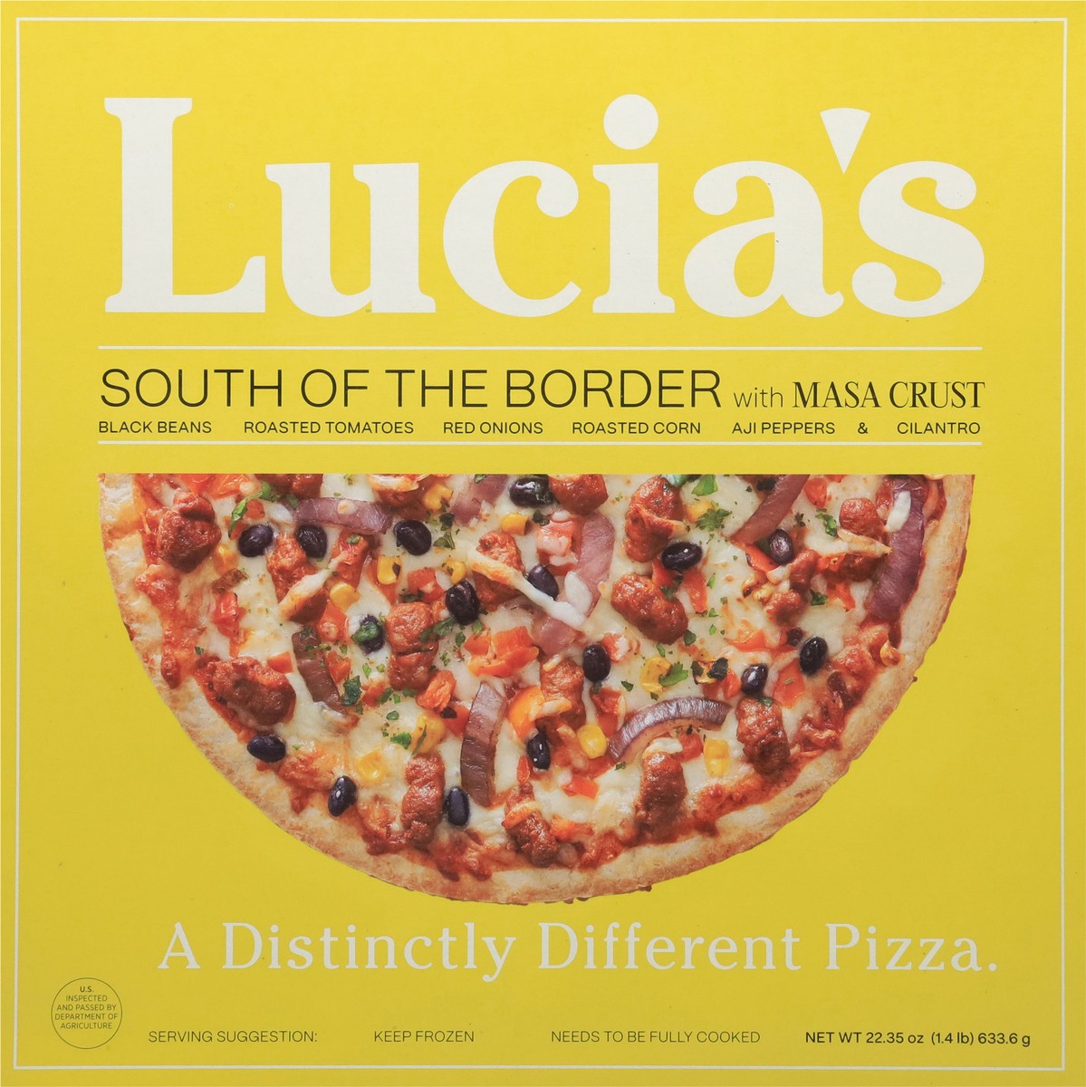 slide 11 of 15, Lucia's Masa Crust South of the Border Pizza 22.35 oz, 22.35 oz