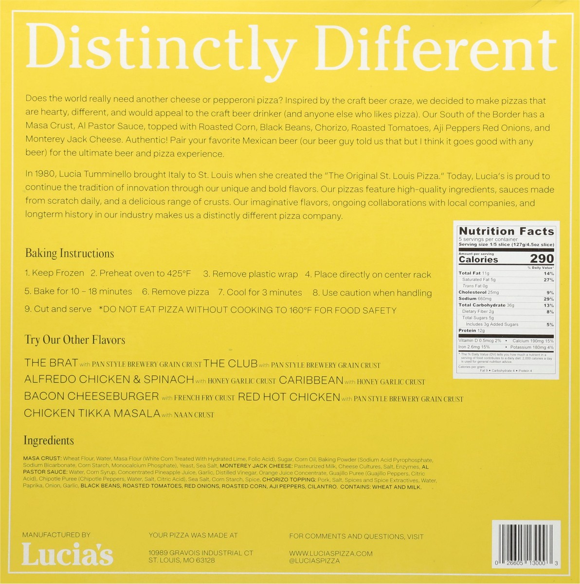 slide 12 of 15, Lucia's Masa Crust South of the Border Pizza 22.35 oz, 22.35 oz