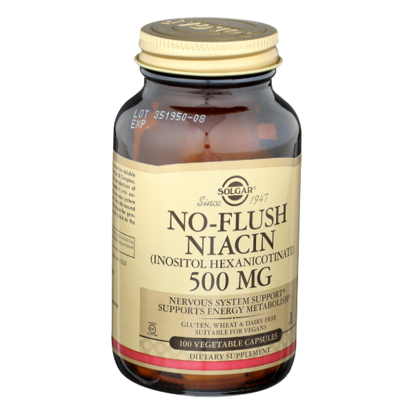 slide 1 of 1, Solgar No-Flush Niacin Capsules, 100 ct; 500 mg