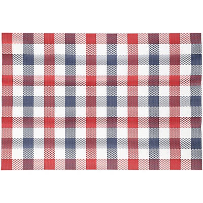 slide 1 of 1, Destination Holiday Patriotic Plaid Placemat, 1 ct