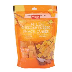 Weis Quality Mild Yellow Cheddar Cube Snack Cheese Gluten Free Cheese