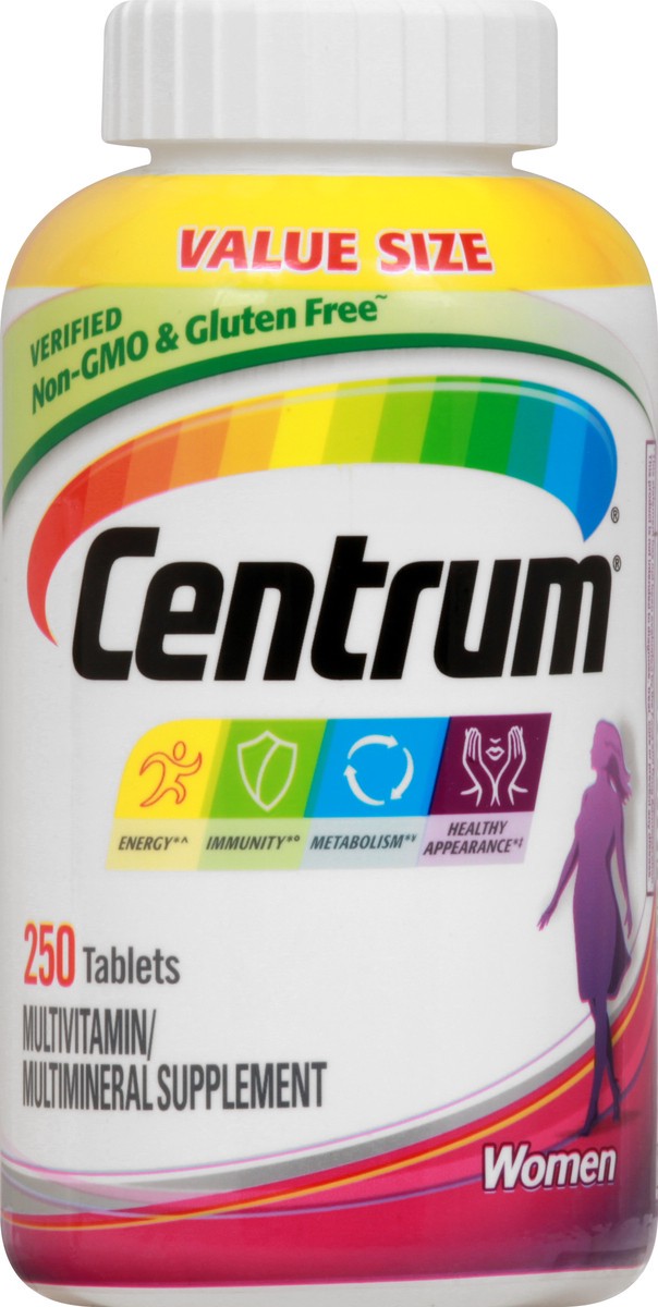 slide 9 of 9, Centrum Value Size Women Tablets Multivitamin/Multimineral 250 ea, 250 ct