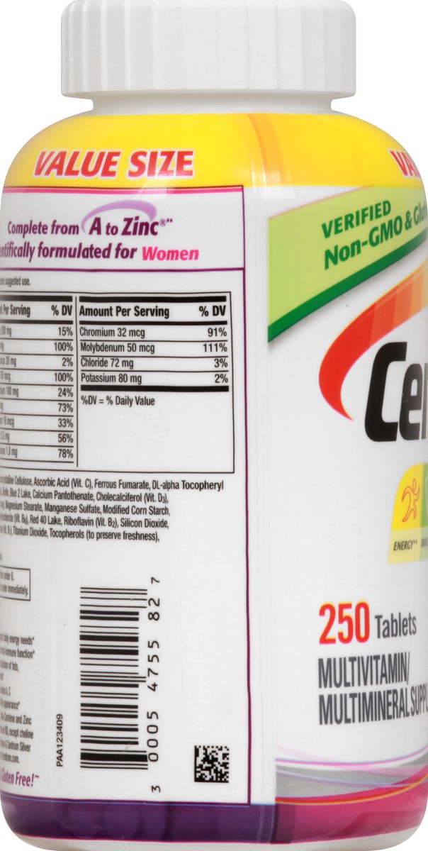 slide 5 of 9, Centrum Value Size Women Tablets Multivitamin/Multimineral 250 ea, 250 ct