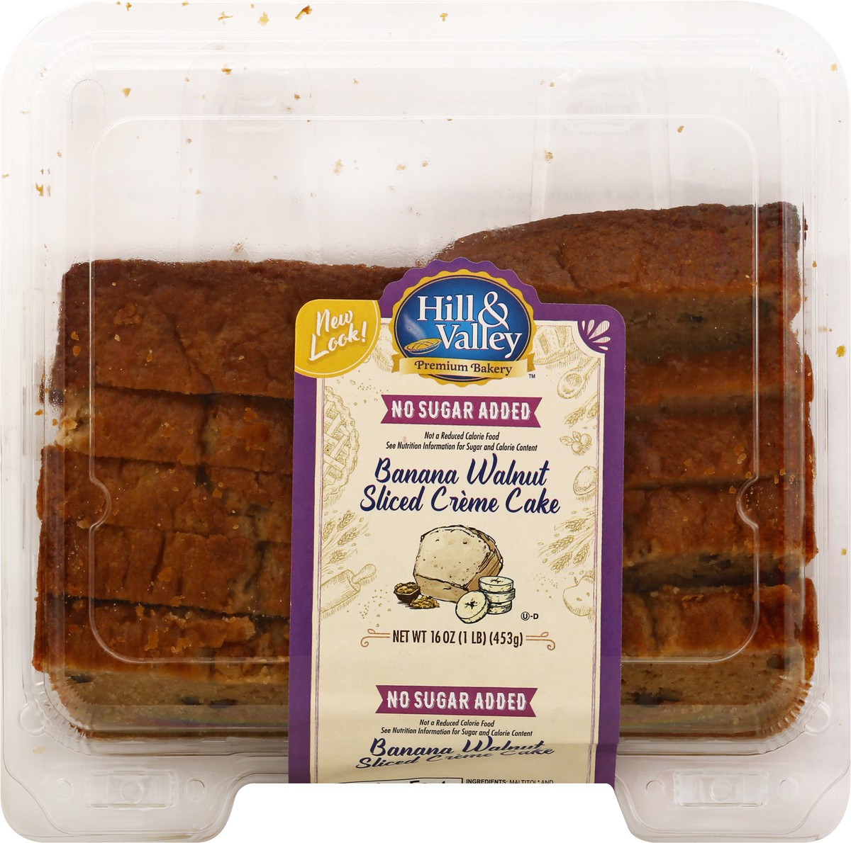 slide 7 of 13, Hill & Valley Sliced Banana Walnut Creme Cake 16 oz, 16 oz