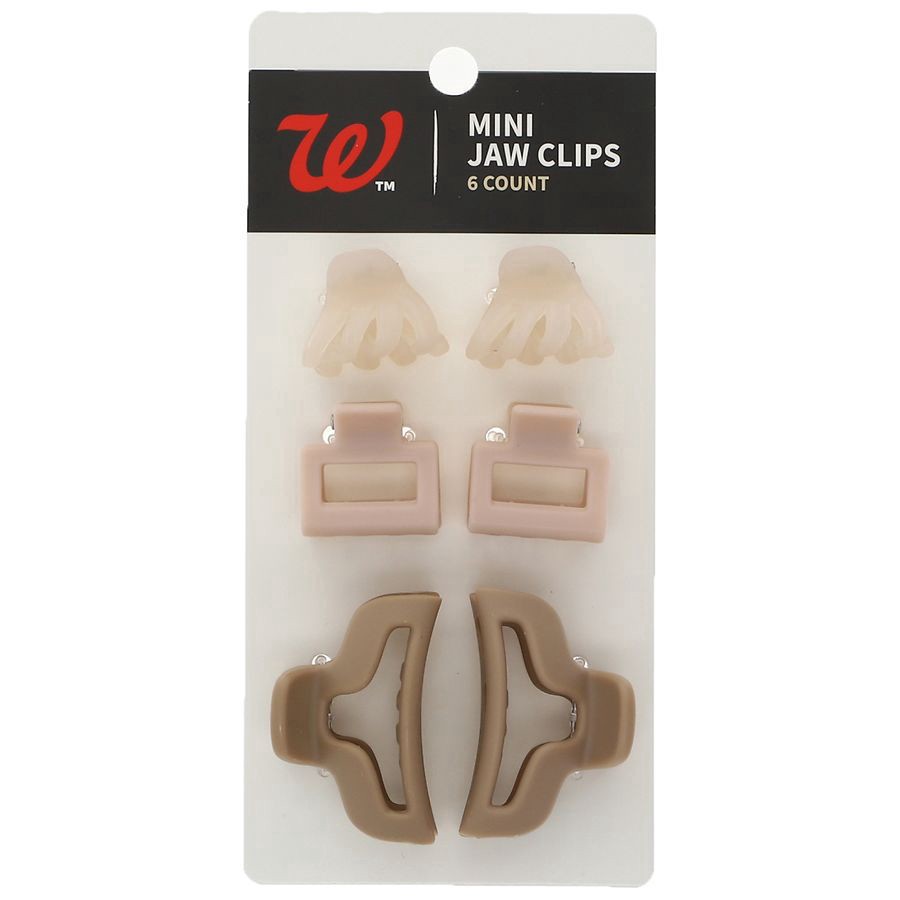 slide 1 of 1, Walgreens Mini Jaw Clips, 6 ct