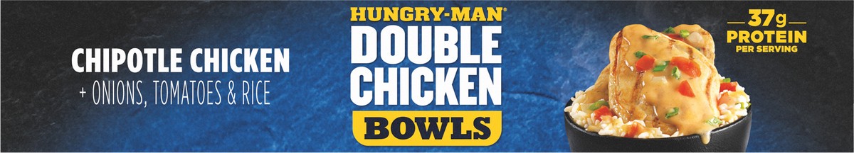 slide 8 of 12, Hungry-Man Chipotle Chicken Double Chicken Bowls 15 oz, 15 oz