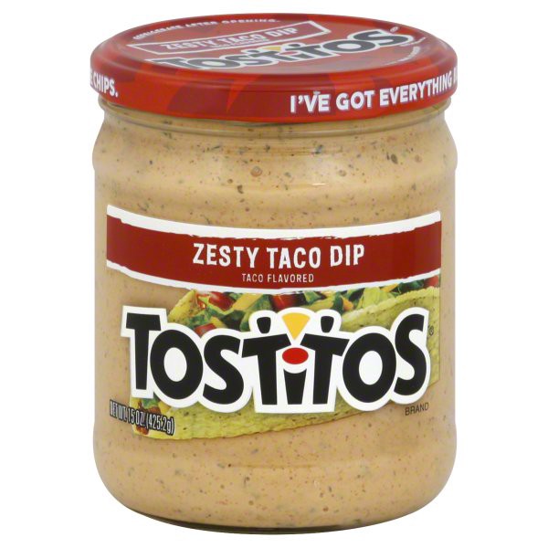 slide 1 of 3, Tostitos Zesty Taco Dip, 15 oz