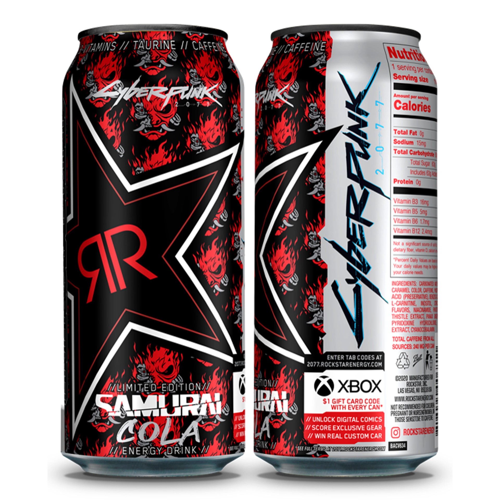 slide 1 of 1, Rockstar Energy Drink Cyber Punk Samurai Cola 16 Fluid Ounce Can - 16 oz, 16 oz