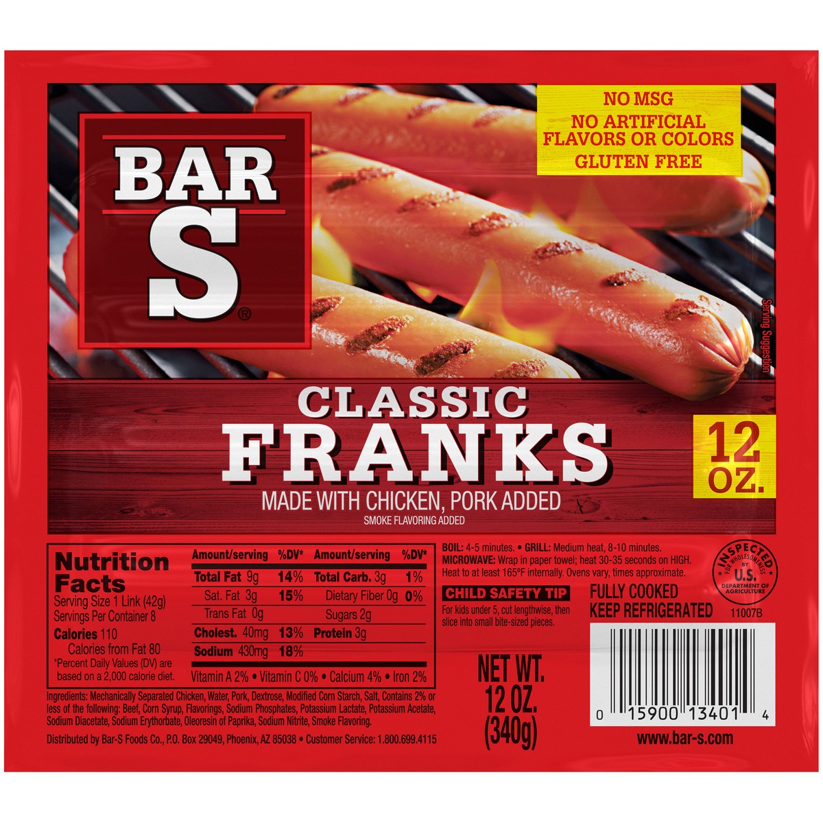 slide 6 of 9, Bar-S Bar S Franks, 12 oz, 12 oz