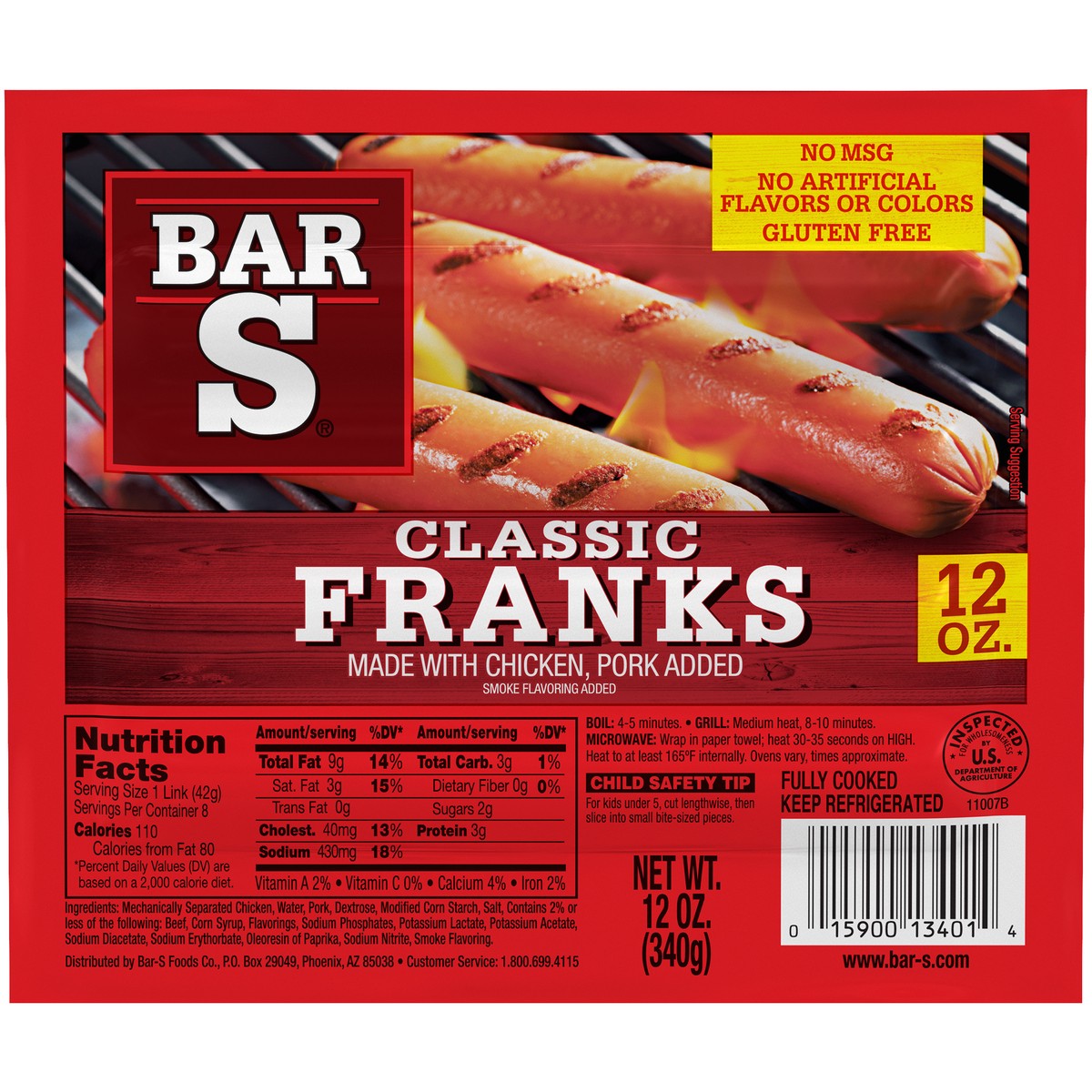 slide 1 of 9, Bar-S Bar S Franks, 12 oz, 12 oz