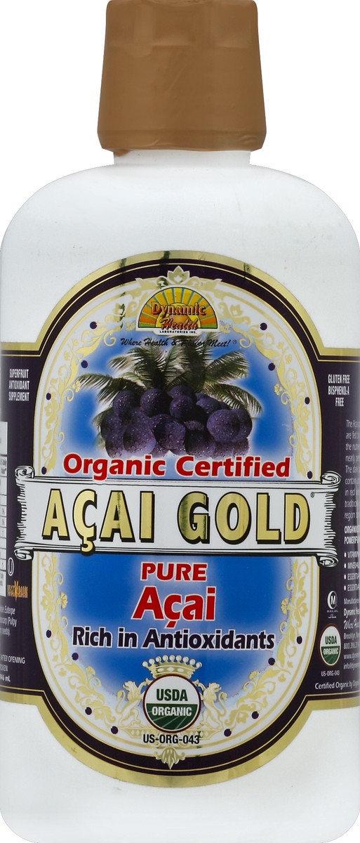 slide 2 of 2, Dynamic Health Organic Juice Acai Gold, 32 fl oz