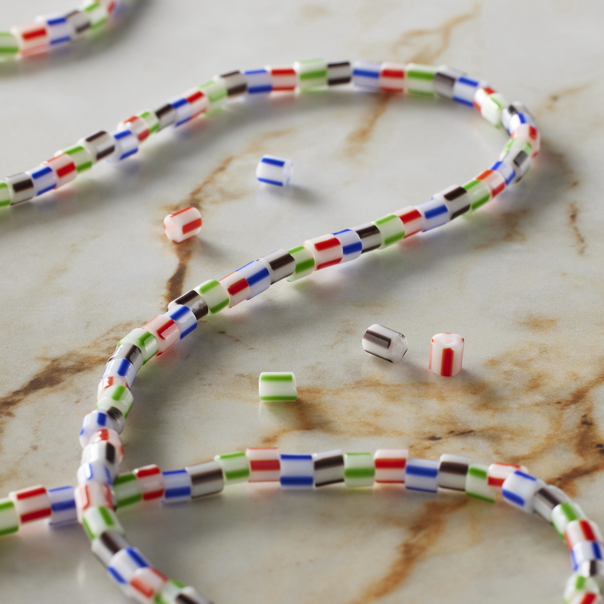 slide 3 of 3, Mix Lampwork Glass Tube Beads By Bead Landing, 3mm-7mm