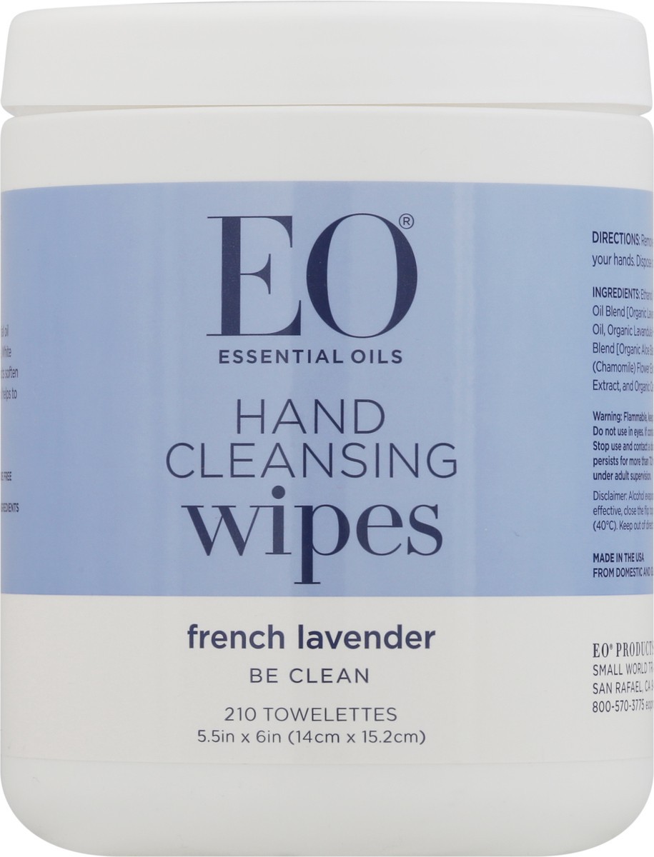 slide 1 of 13, Eo Products Hand Cleansing Wipes - Lavender, 210 ct