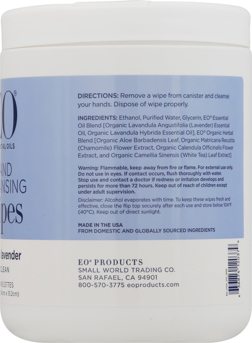 slide 13 of 13, Eo Products Hand Cleansing Wipes - Lavender, 210 ct