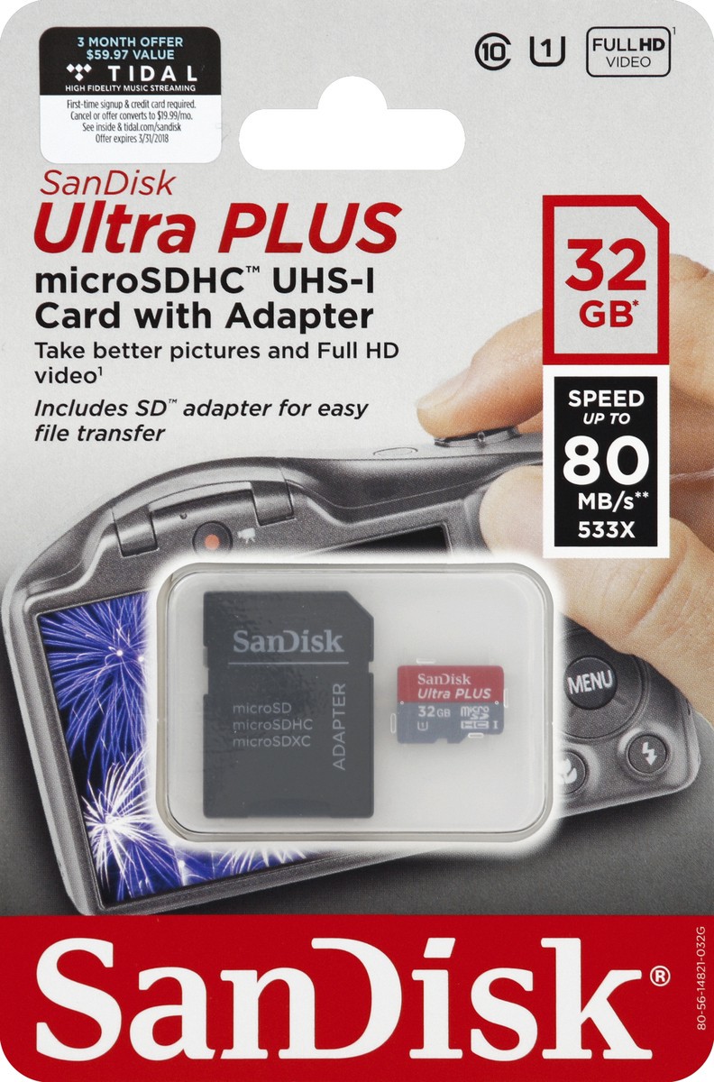 slide 5 of 6, SanDisk MicroSDHC Card 1 ea, 1 ct