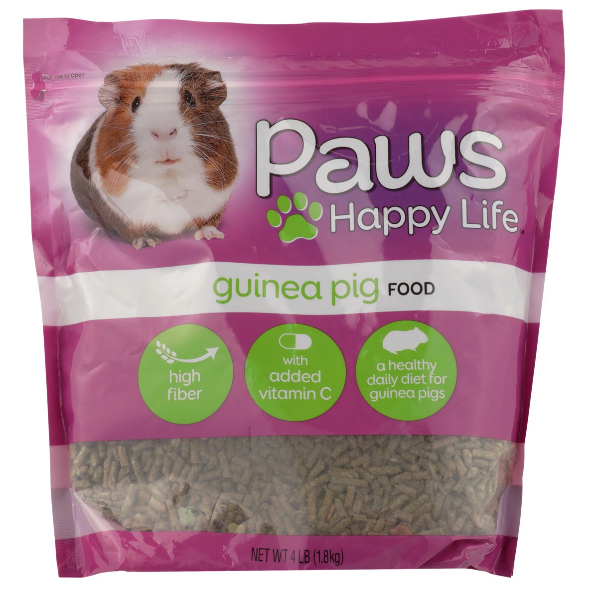 slide 4 of 11, Paws Happy Life Guinea Pig Food, 4 lb