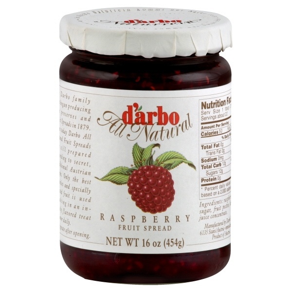 slide 1 of 1, d'Arbo All Natural Raspberry Fruit Spread, 16 oz