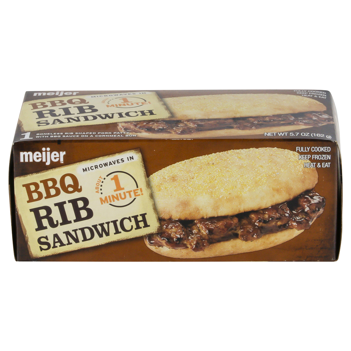 slide 2 of 6, Meijer BBQ Rib Sandwich, 5.7 oz
