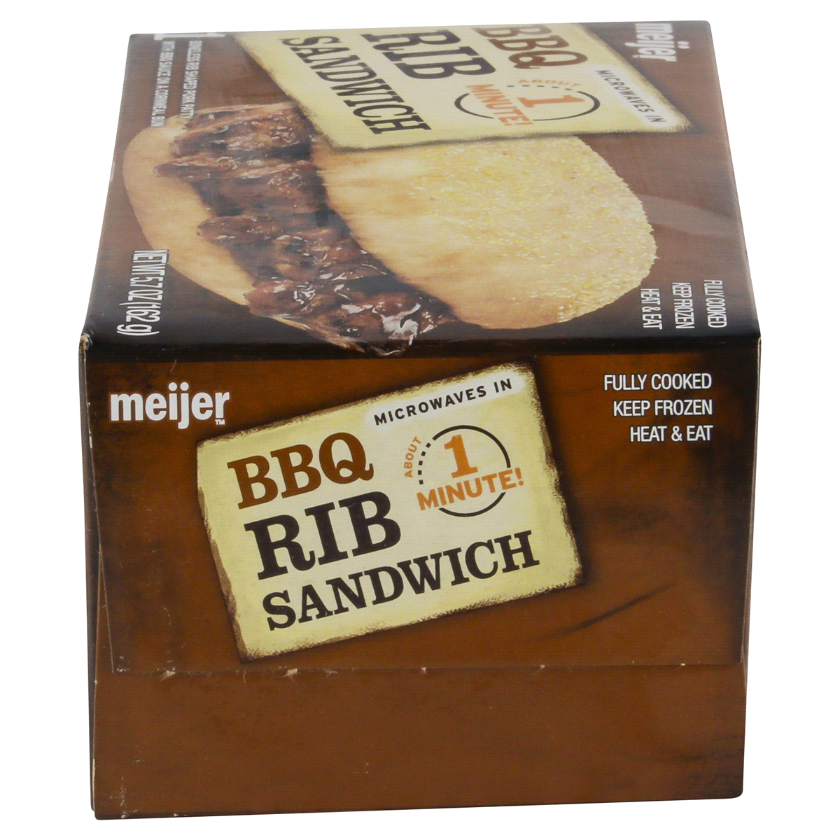slide 5 of 6, Meijer BBQ Rib Sandwich, 5.7 oz