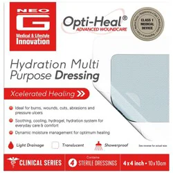 Opti Heal Hydration Multi Purpose Sterile Dressings 4 ea