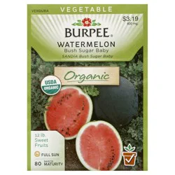 Burpee Watermelon Seeds, Bush Sugar Baby Organic