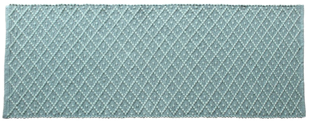 slide 1 of 1, Feizy Diamond Rug Runner- Light Blue, 22 inx60 in