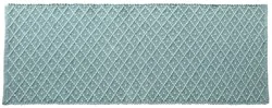 Feizy Diamond Rug Runner- Light Blue