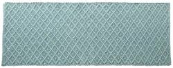 Feizy Diamond Rug Runner- Light Blue